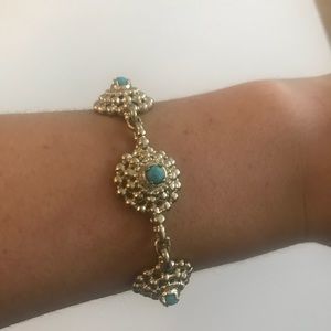 Kendra Scott turquoise and gold bracelet